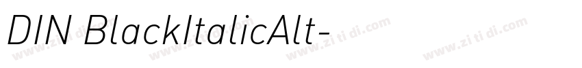 DIN BlackItalicAlt字体转换